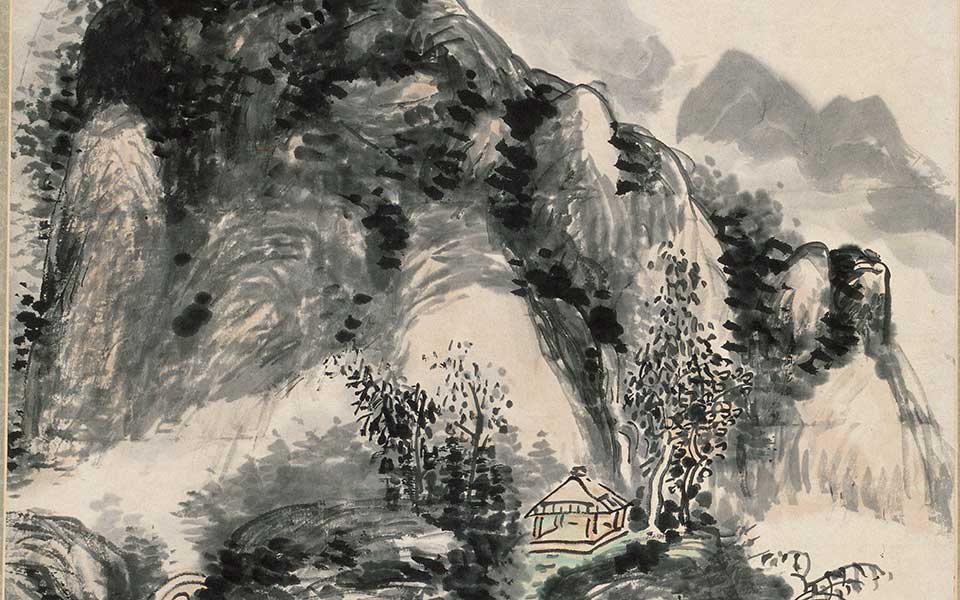 赠墨三山水立轴高清_黄宾虹赠墨三山水立轴高清_赠墨三山水立轴黄宾虹高清_黄宾虹_近现代