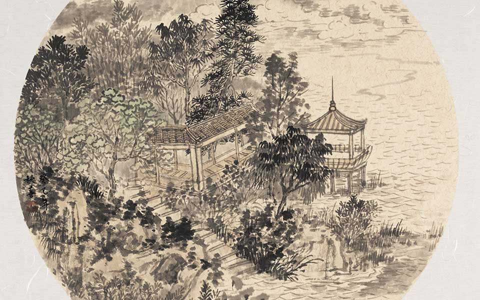 广州印象——荔枝湾之三高清,广州印象——荔枝湾之三李秋喜高清,李秋喜广州印象——荔枝湾之三高清