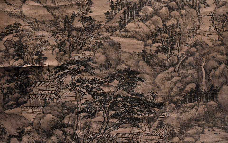 仿王蒙云松捧岳图高清_王原祁仿王蒙云松捧岳图高清_仿王蒙云松捧岳图王原祁高清_王原祁_清代_拼图