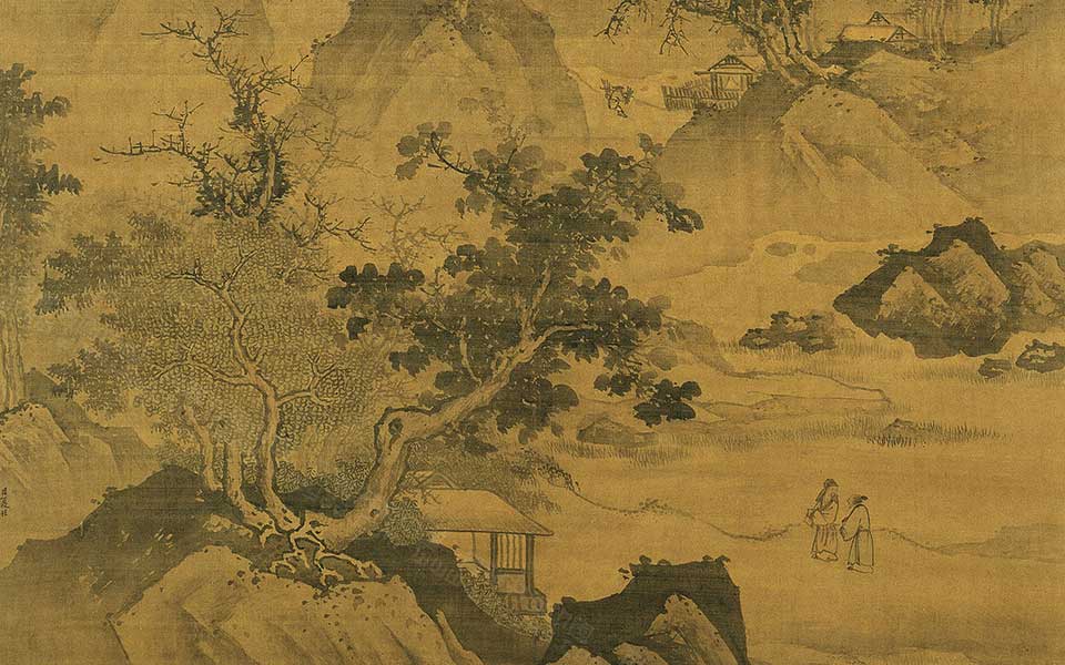 山水图(传夏珪)高清_山水图(传夏珪)蒋嵩高清_蒋嵩山水图(传夏珪)高清_蒋嵩_明代 