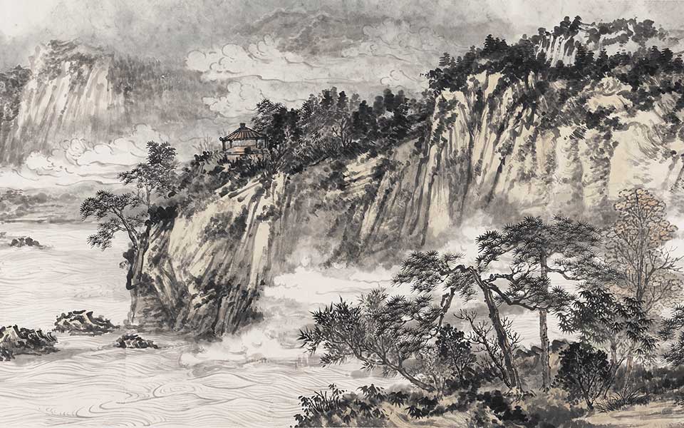 雨过山色清之九高清_雨过山色清之九李秋喜高清_李秋喜雨过山色清之九高清_李秋喜_当代