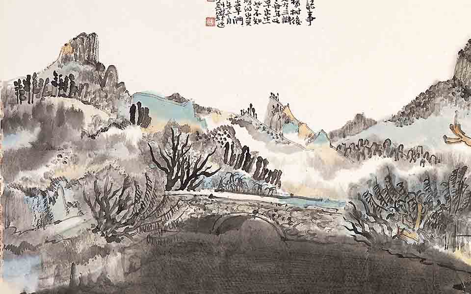 五谷山居记事远方的杨柳树高清_五谷山居记事远方的杨柳树刘钻高清_刘钻五谷山居记事远方的杨柳树高清_刘钻_当代