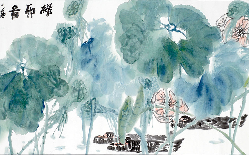 绿雨图高清_绿雨图刘文孝高清_刘文孝绿雨图高清_刘文孝_当代