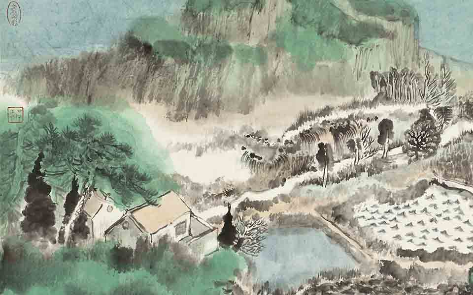 五谷山居记事那一排树高清_五谷山居记事那一排树刘钻高清_刘钻五谷山居记事那一排树高清_刘钻_当代