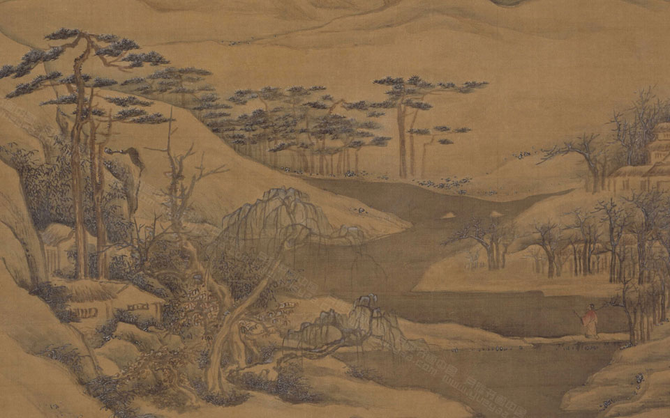雪景山水图轴高清_雪景山水图轴高凤翰高清_高凤翰雪景山水图轴高清_高凤翰_清代