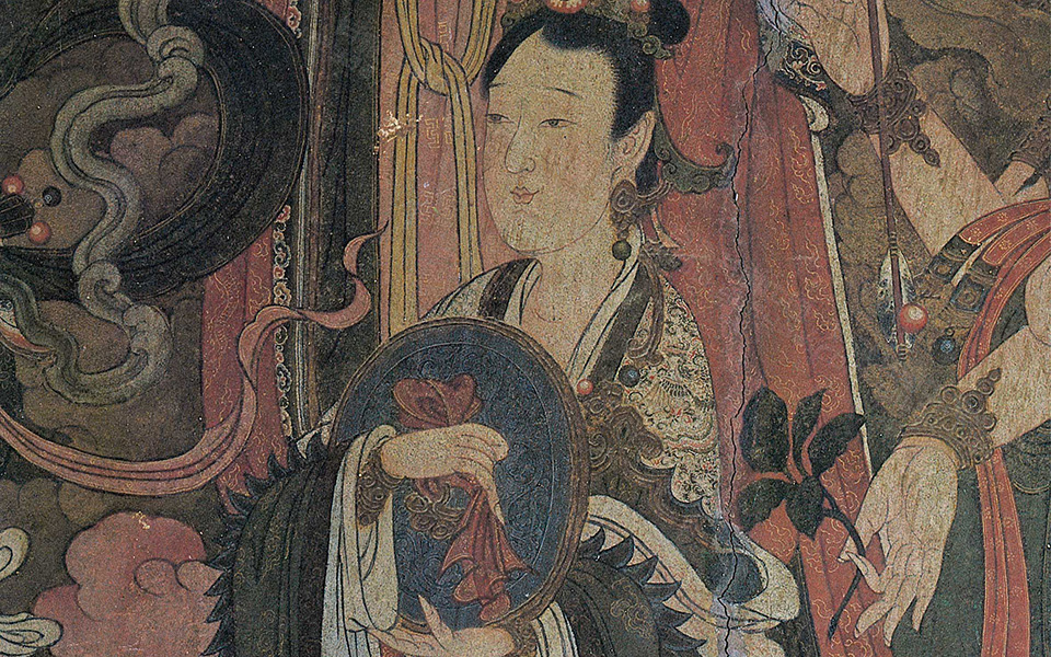 帝释梵天局部高清_女侍从高清