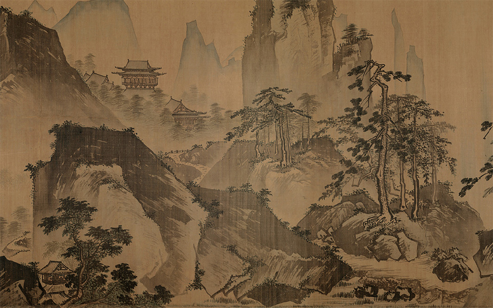 长江万里图高清_夏圭长江万里图高清_长江万里图夏圭高清_夏圭_宋代_绢本27X222