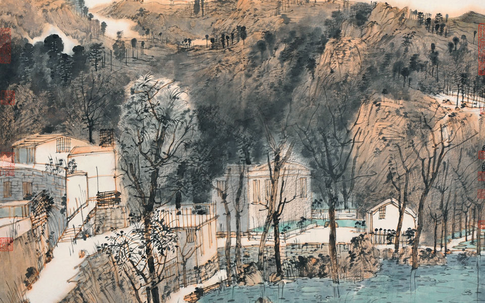 河山锦绣（怀柔写生）高清_河山锦绣（怀柔写生）卢禹舜高清_卢禹舜河山锦绣（怀柔写生）高清