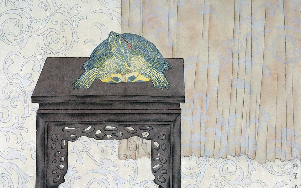 2013哈尔滨师范美术学院毕业展作品 门乐 无题系列右下68cmX68cm高清