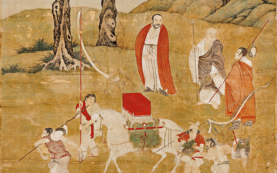白马驮经图高清_丁云鹏白马驮经图高清_白马驮经图丁云鹏高清_丁云鹏_明代
