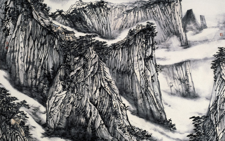 云山丘壑组画之四高清_云山丘壑组画之四程灿高清_程灿云山丘壑组画之四高清_程灿_当代