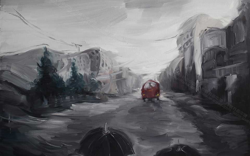 2013哈尔滨师范美术学院毕业展作品 白华国 油画作品阴80x100cm高清