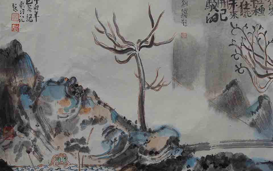 五谷山居物外那里花开高清_五谷山居物外那里花开刘钻高清_刘钻五谷山居物外那里花开高清_刘钻_当代