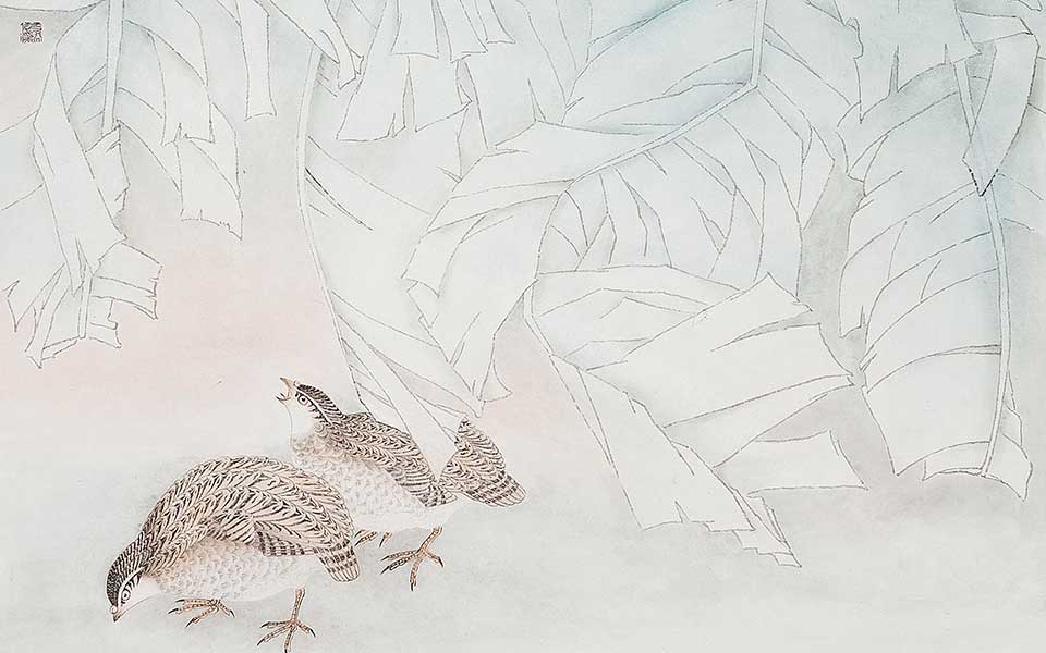 汤琦《蕉林新雨》高清