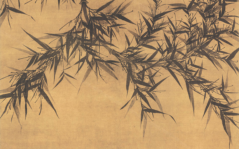 墨竹图高清_文同墨竹图高清_墨竹图文同高清_文同_宋代_绢本65X100