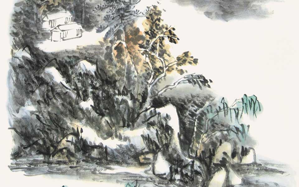 柳岸望云高清_柳岸望云李毅峰高清_李毅峰柳岸望云高清_李毅峰_当代