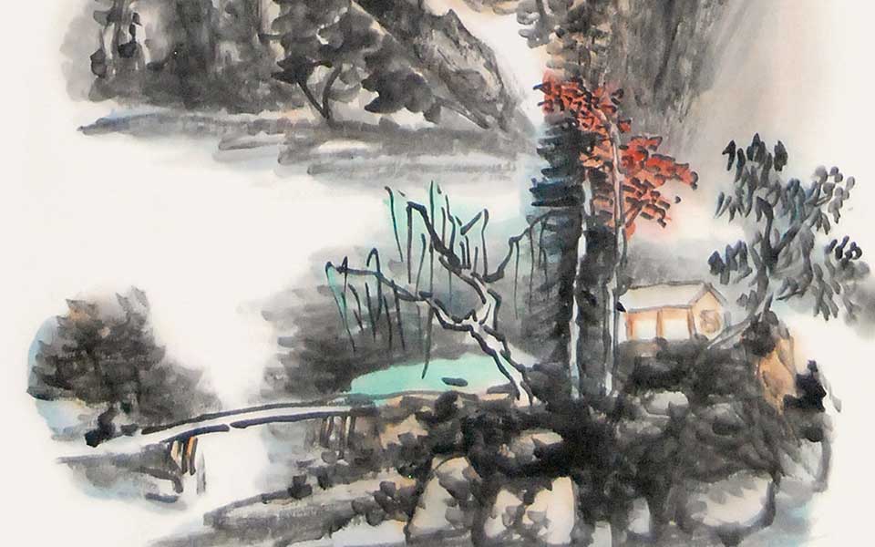 湖山佳趣高清_湖山佳趣李毅峰高清_李毅峰湖山佳趣高清_李毅峰_当代