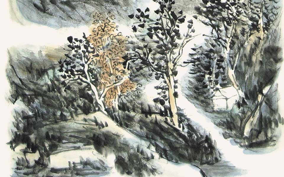 山岩秋气高高清_山岩秋气高李毅峰高清_李毅峰山岩秋气高高清_李毅峰_当代