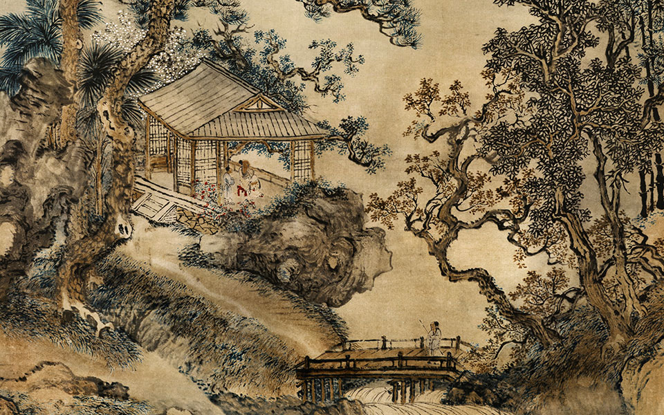 夏五吟梅高清_王翚夏五吟梅高清_夏五吟梅王翚高清_王翚_清代_纸本60.1x90.7
