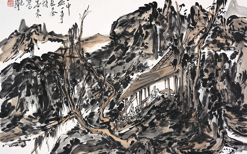 山中无一事煮荼待客来高清_山中无一事煮荼待客来范扬高清_范扬山中无一事煮荼待客来高清_范扬_当代