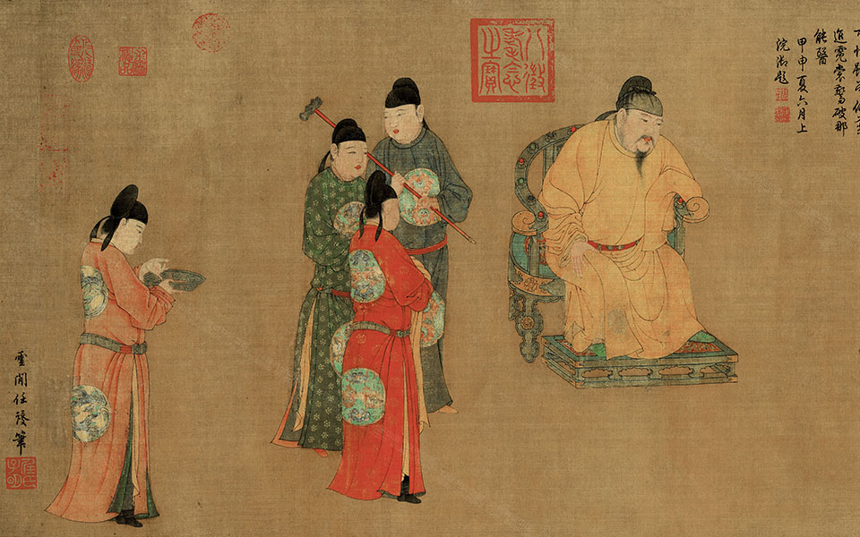 张果见明皇图卷高清_任仁发张果见明皇图卷高清_张果见明皇图卷任仁发高清_任仁发_元代_绢本41.5x210.7cm