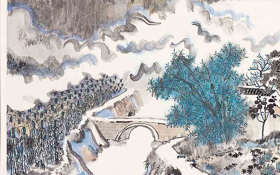 五谷山居记事兰竹高清_五谷山居记事兰竹刘钻高清_刘钻五谷山居记事兰竹高清_刘钻_当代