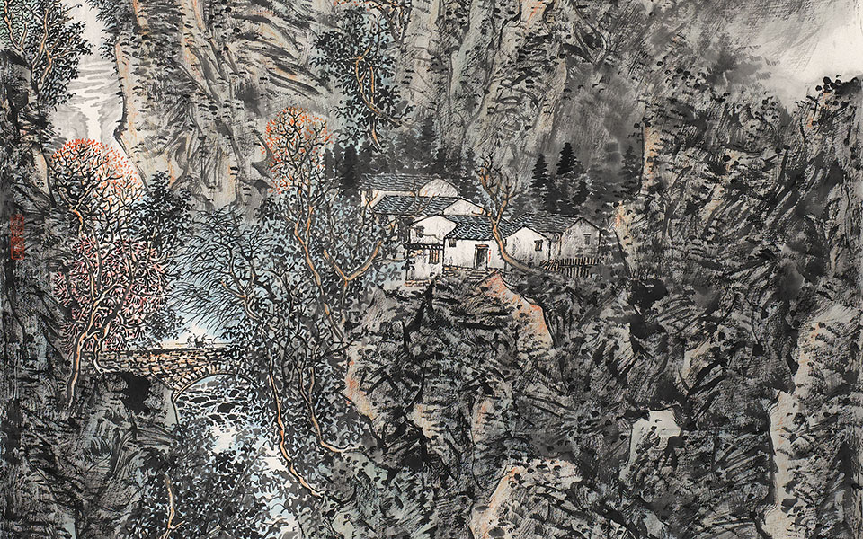 万里云山入画图高清_万里云山入画图计建清高清_计建清万里云山入画图高清_计建清_当代