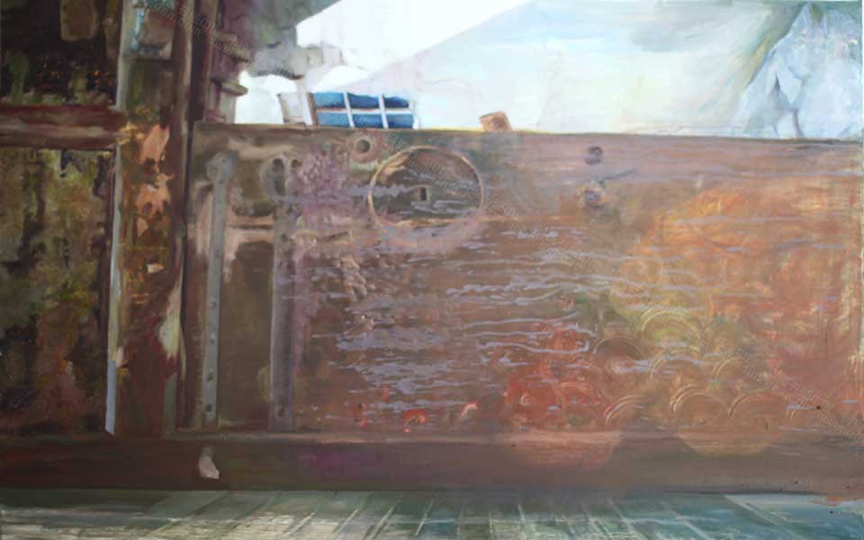 2013哈尔滨师范美术学院毕业展作品 韩梦旭 向外180度160x140cm高清