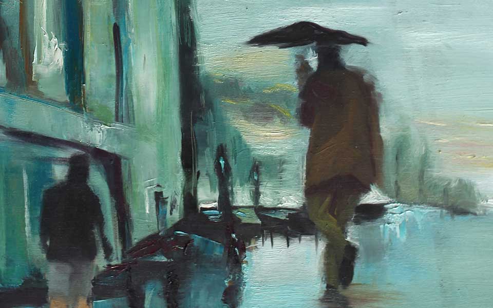 2013哈尔滨师范美术学院毕业展作品 程亚楠 油画作品印?影450x60cm高清