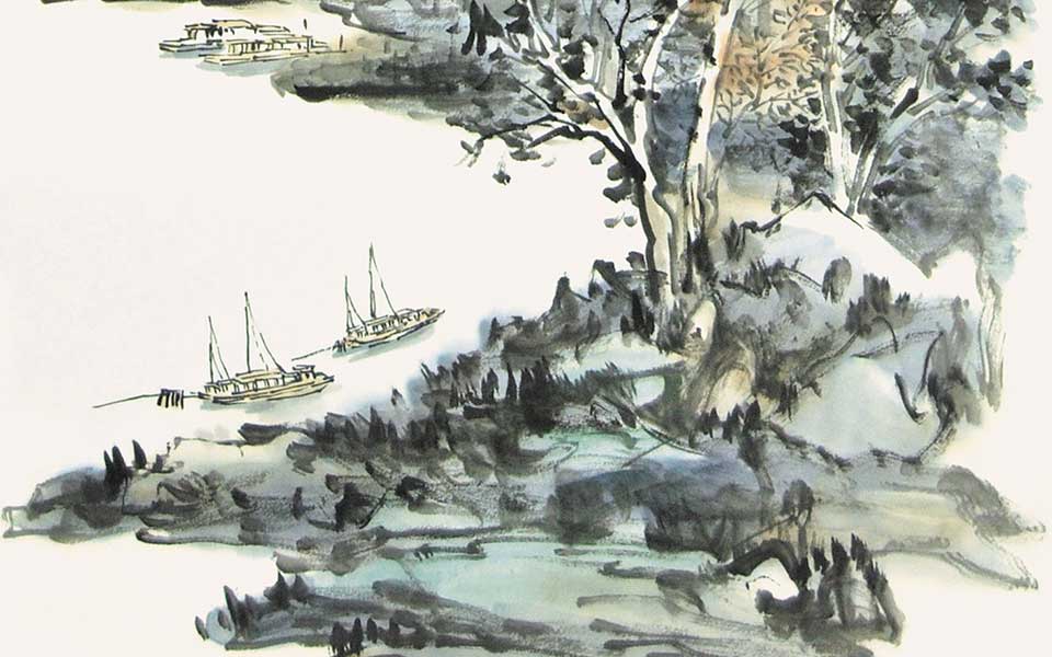 日晓生岸远高清_日晓生岸远李毅峰高清_李毅峰日晓生岸远高清_李毅峰_当代