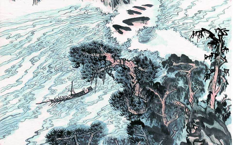 峡折云霾图高清_陆俨少峡折云霾图高清_峡折云霾图陆俨少高清_陆俨少_近现代