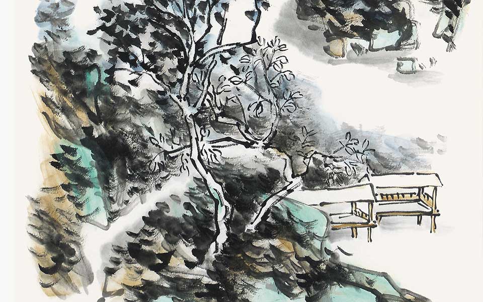 溪山深处听春雨高清_溪山深处听春雨李毅峰高清_李毅峰溪山深处听春雨高清_李毅峰_当代