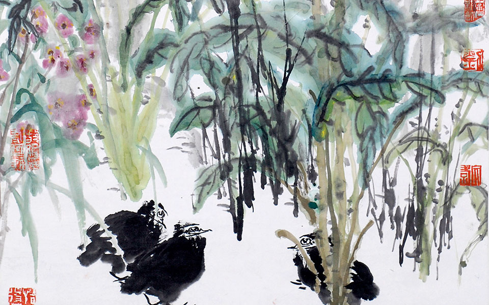 清阴澄夏趣高清_清阴澄夏趣刘文孝高清_刘文孝清阴澄夏趣高清_刘文孝_当代