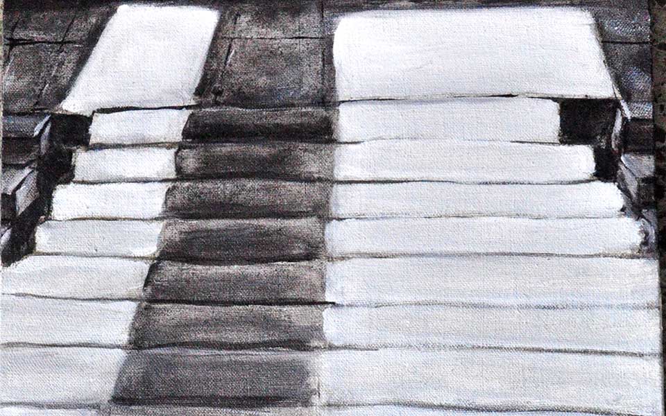 2013哈尔滨师范美术学院毕业展作品 刘乔 油画作品荏苒之光230x60cm高清