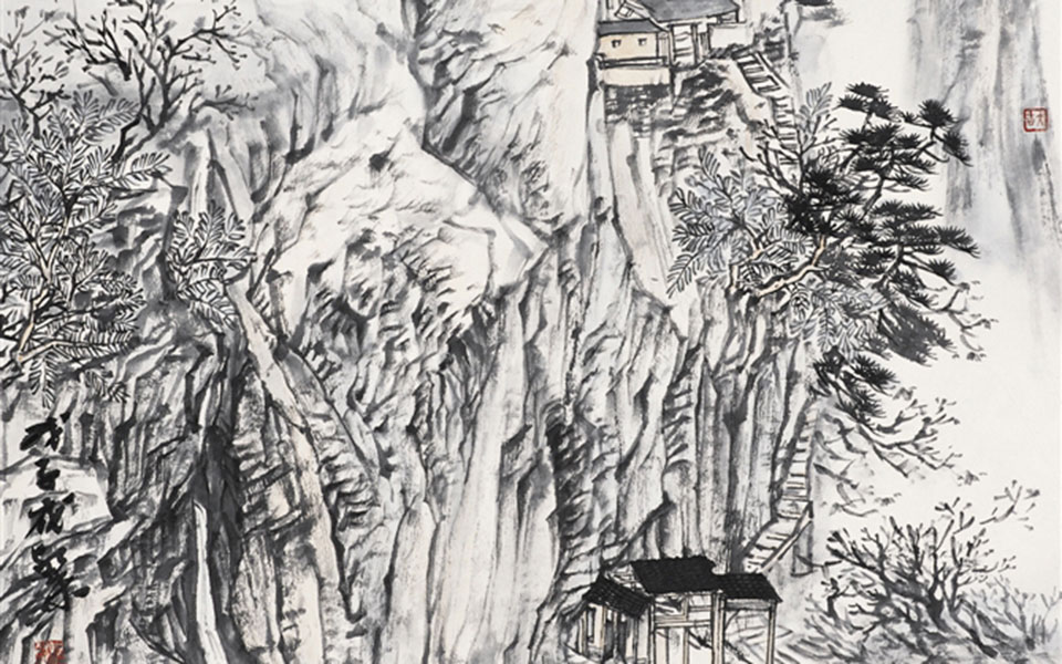 幽泉松壑作品之三高清_幽泉松壑作品之三程灿高清_程灿幽泉松壑作品之三高清_程灿_当代