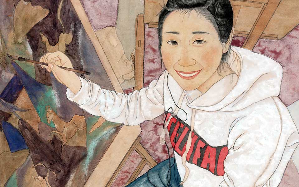 2013哈尔滨师范美术学院毕业展作品 于春燕 画室90cmX180cm高清