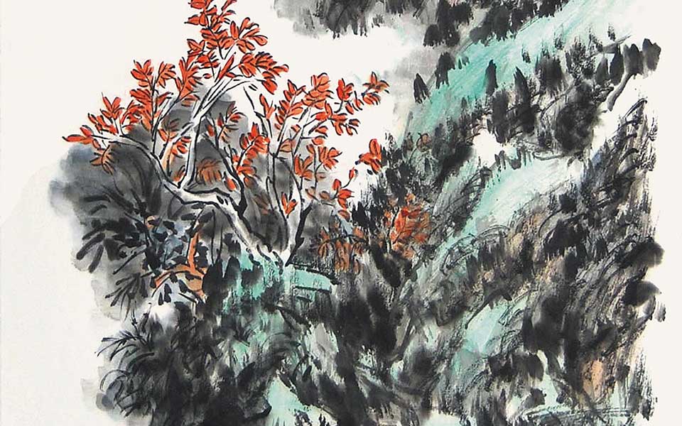 绿蒲红蓼映秋塘高清_绿蒲红蓼映秋塘李毅峰高清_李毅峰绿蒲红蓼映秋塘高清_李毅峰_当代