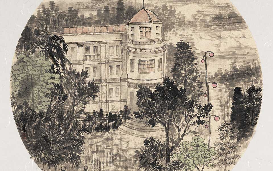 广州印象——荔枝湾之一高清,广州印象——荔枝湾之一李秋喜高清,李秋喜广州印象——荔枝湾之一高清