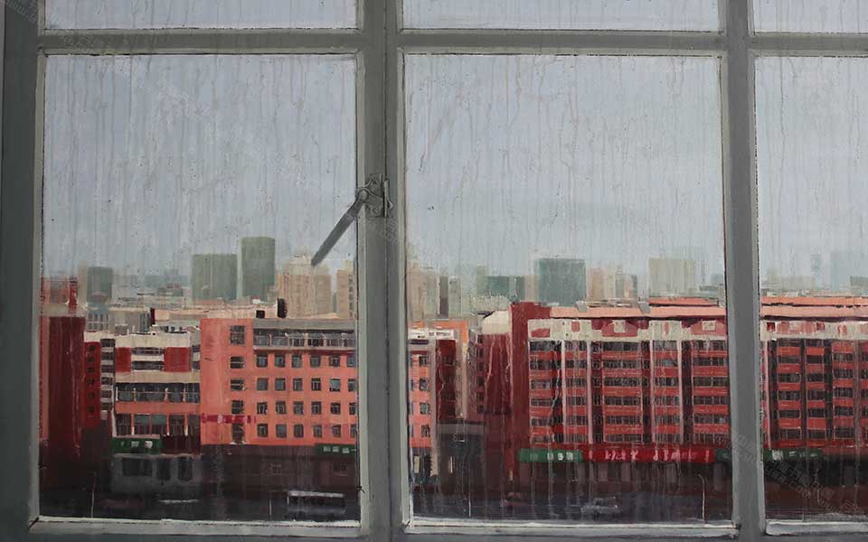 2013哈尔滨师范美术学院毕业展作品 吕峰 油画作品窗80x120cm高清