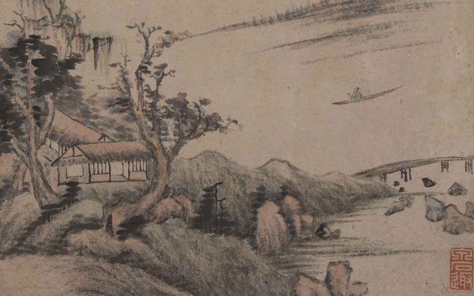 山水图高清_赫奕山水图高清_山水图赫奕高清_赫奕_清代_旅顺博物_2