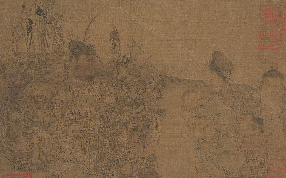 货郎图高清_李嵩货郎图高清_货郎图李嵩高清_李嵩 宋代_绢本25.5x70.4(2)