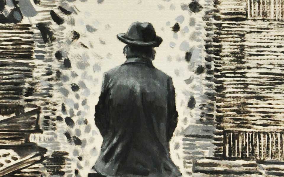 2013哈尔滨师范美术学院毕业展作品 刘金 油画作品意外之本230x40高清