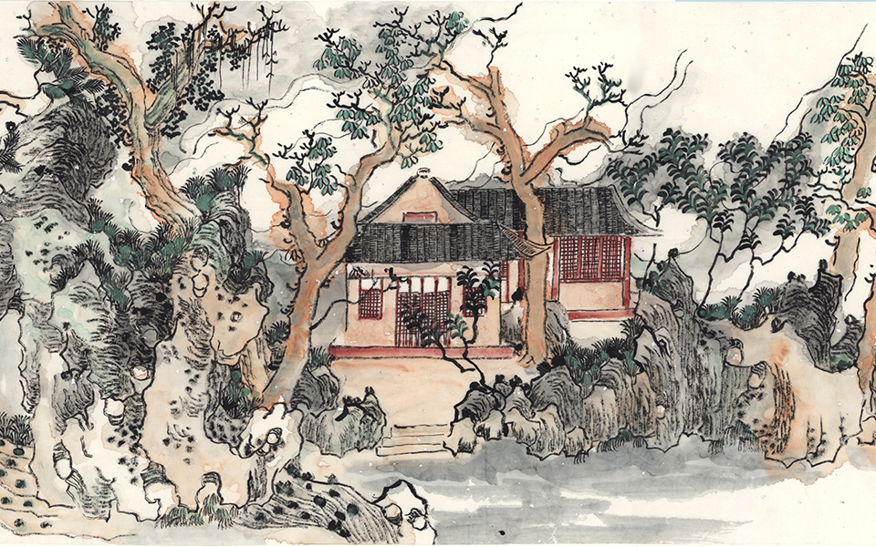 一园尽天涯高清_一园尽天涯张筱膺高清_张筱膺一园尽天涯高清_张筱膺_当代