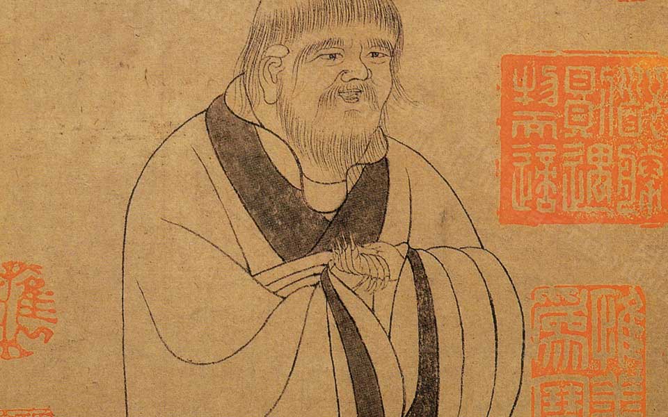 老子像高清_赵孟頫老子像高清_老子像赵孟頫高清_赵孟頫_元代