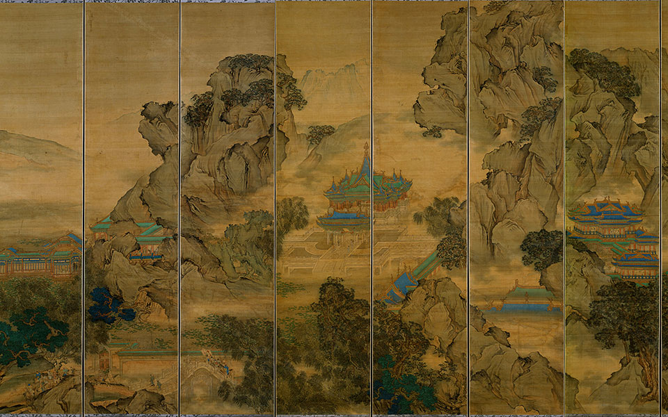 蓬莱仙境图高清_袁江蓬莱仙境图高清_蓬莱仙境图袁江高清_袁江_清代_50x139