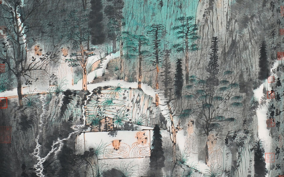 精神家园（竖幅）高清_精神家园（竖幅）卢禹舜高清_卢禹舜精神家园（竖幅）高清