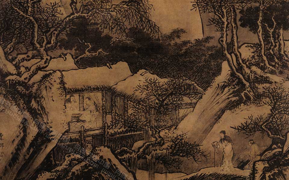 雪村访友图高清_雪村访友图周臣高清_周臣雪村访友图高清_周臣_明代