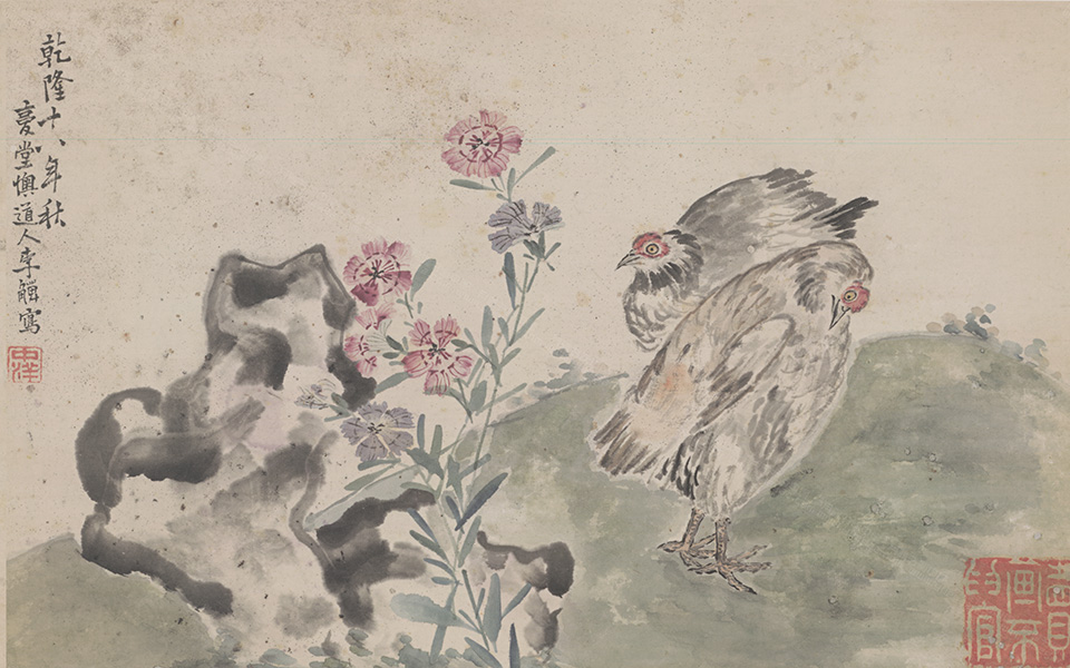 花鸟册页六开高清_李鱓花鸟册页六开高清_花鸟册页六开李鱓高清_李鱓_清代