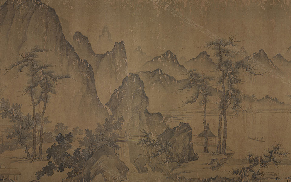 晚霭横卷图高清_文同晚霭横卷图高清_晚霭横卷图文同高清_文同_宋代_30.2x216(2)