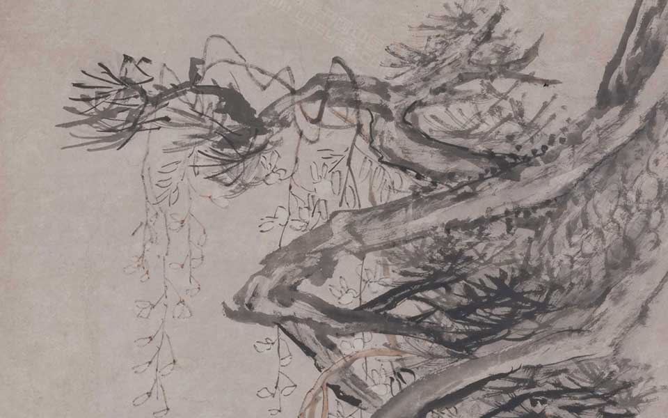松藤图轴高清_松藤图轴李鱓高清_李鱓松藤图轴高清_李鱓_清代
